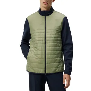 J.Lindeberg Martino Quilt Hybrid Water Repellent Golf Jacket - Oil Green