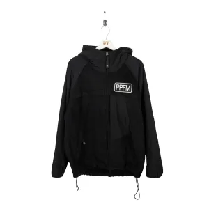 PPFM Nylon Fleece Zip-Up Logo Badge Hooded Jacket